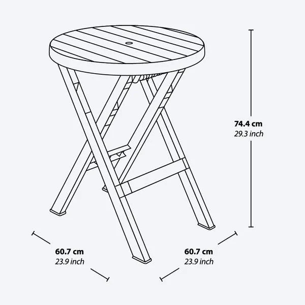 Mesa plegable redonda Barú de Rimax. - Pa´la house