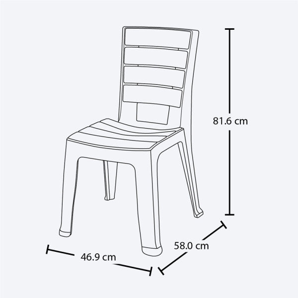 Silla Barú sin brazos de Rimax.