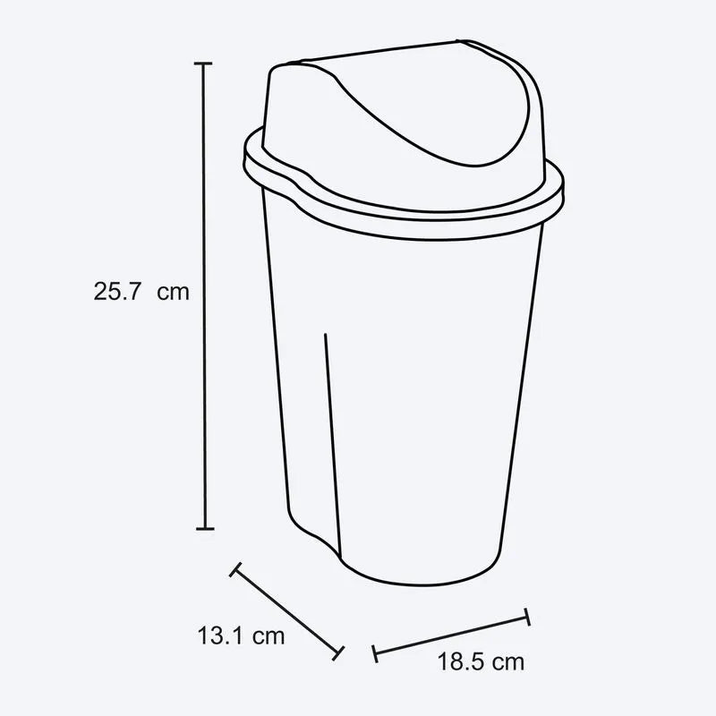 Papelera Style de 2.5 litros con tapa Vaiven de Rimax - Pa´la house