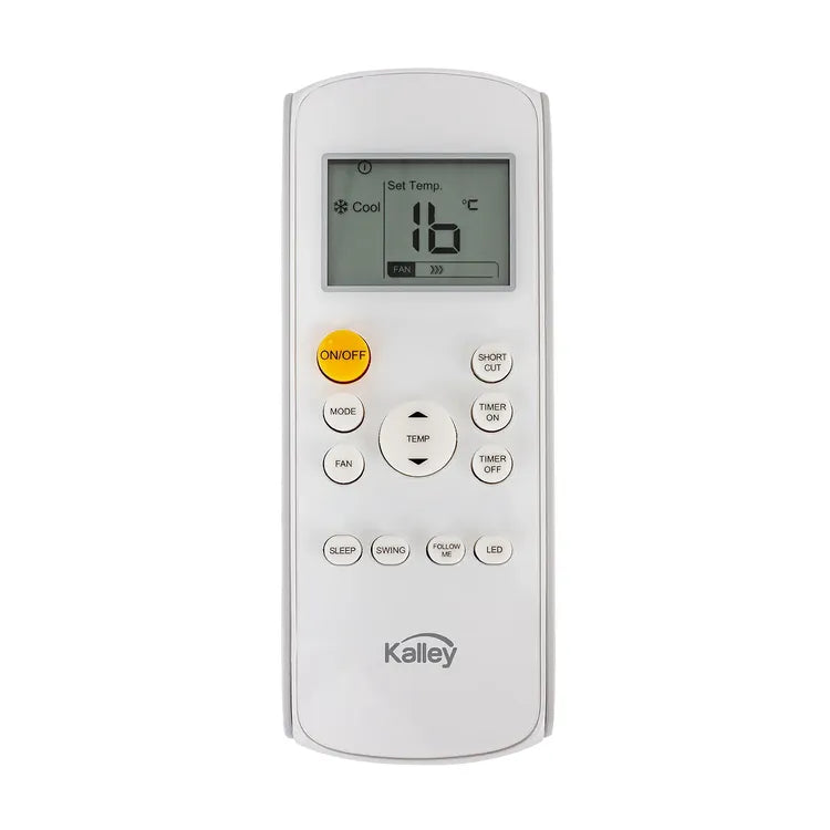 Aire acondicionado portátil Kalley de 12000 BTU.