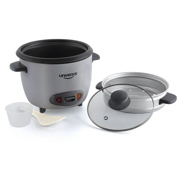 Olla arrocera Universal gris de 10 tazas con vaporera de Universal