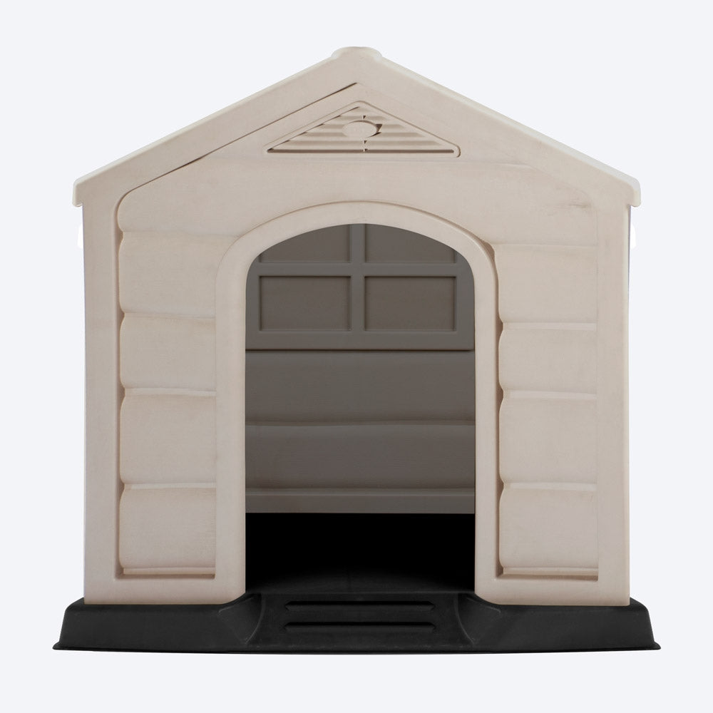 Casa para perros de razas medianas y grandes. Gris hielo/Terracota