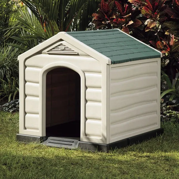 Casa para perros de razas medianas y grandes. Gris hielo/Terracota