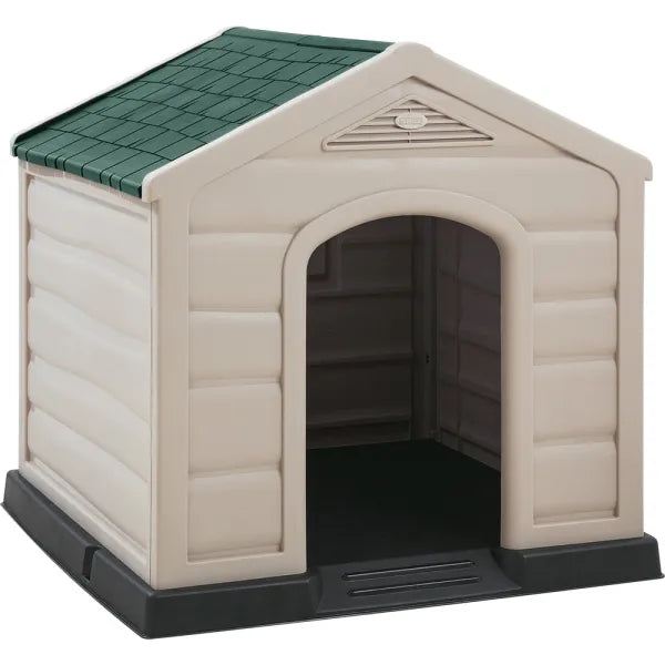 Casa para perros de razas medianas y grandes. Gris hielo/Terracota