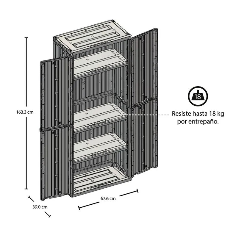 Armario Grande Liviano Home de Rimax. - Pa´la house