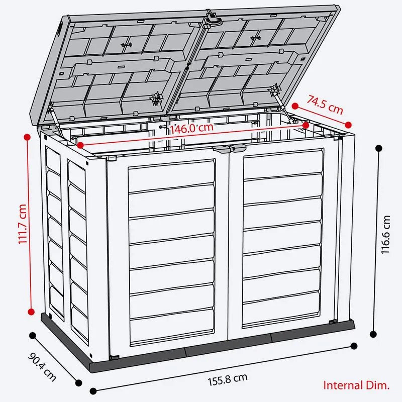 Bodega de jardín mediana gris de Rimax. - Pa´la house