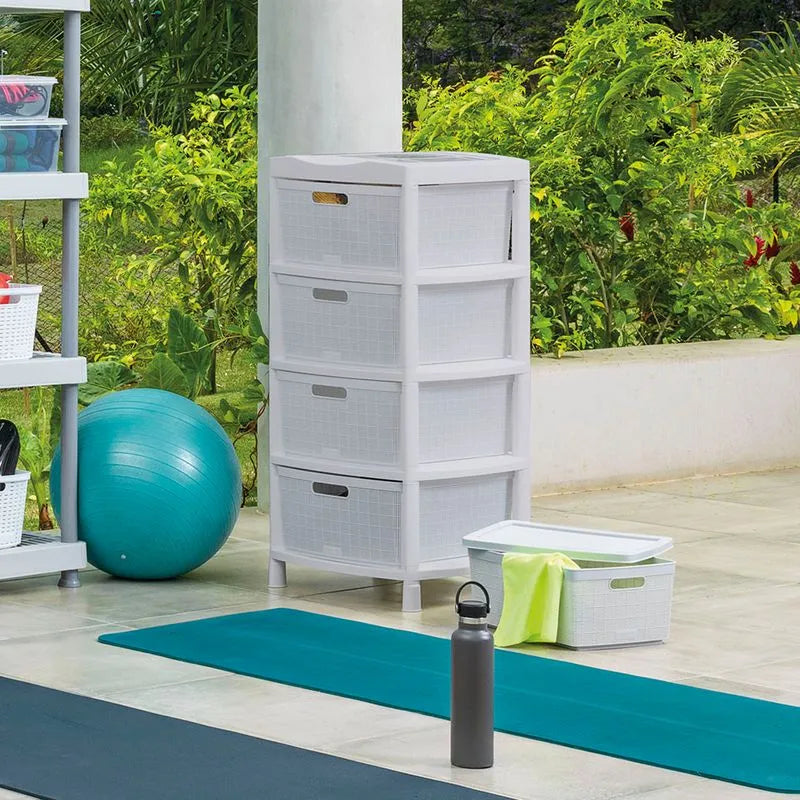 Gavetero Fique con 4 gavetas y tapa organizadora de Rimax - Pa´la house