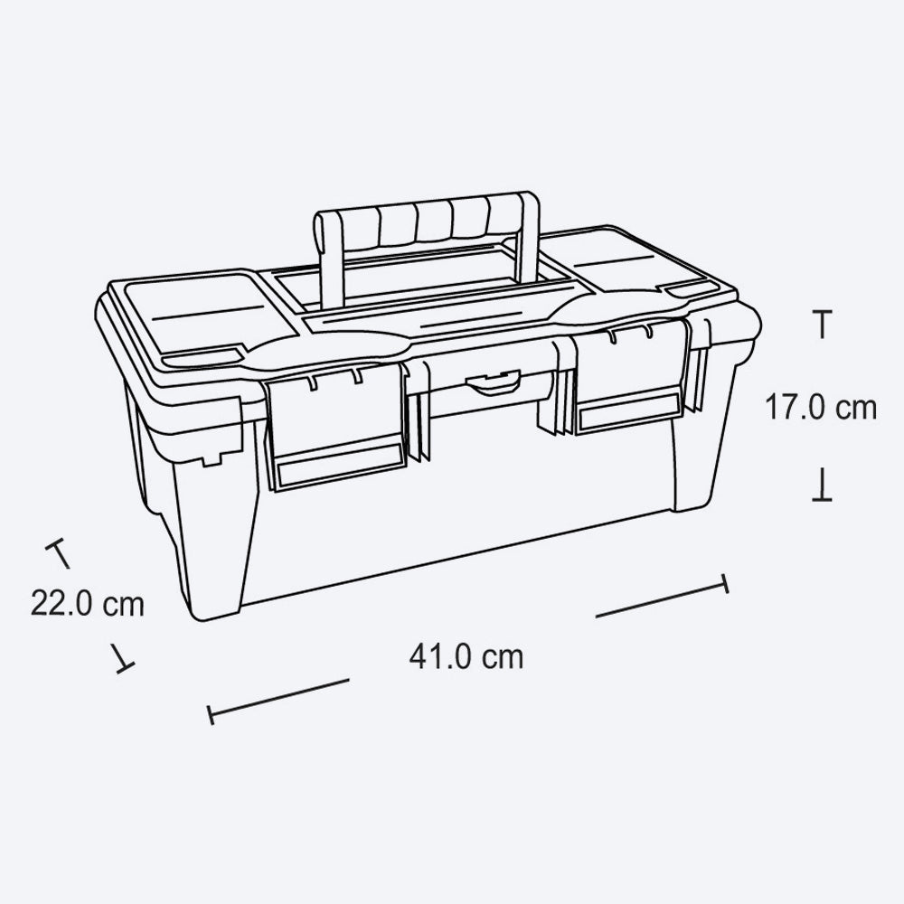 Caja de herramientas 16 pulgadas con tapa organizadora Rimax