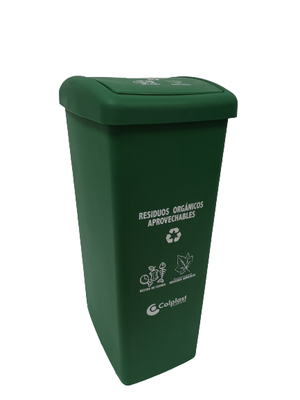 Papelera de 55 litros tapa plana de Colplast.
