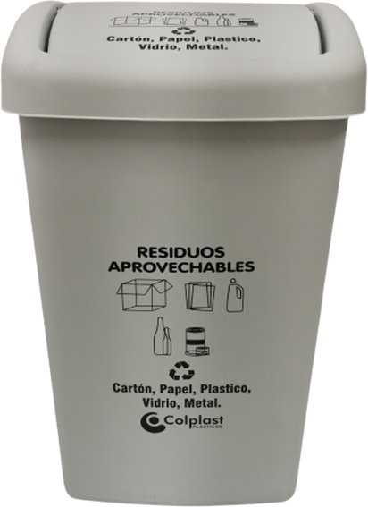 Papelera de 36 litros tapa plana - Pa´la house