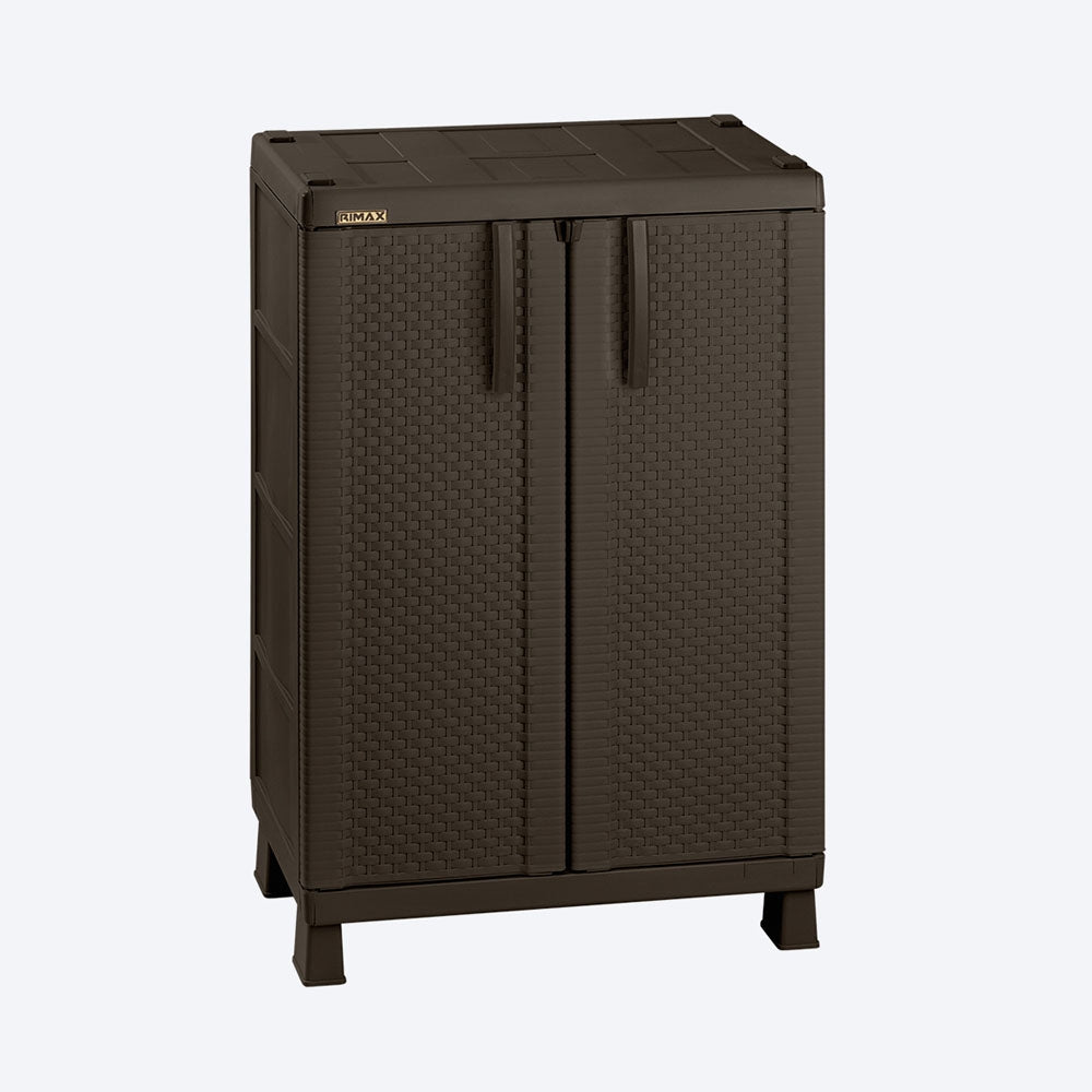 Armario mediano de apariencia Rattan color Wengue de Rimax - Pa´la house