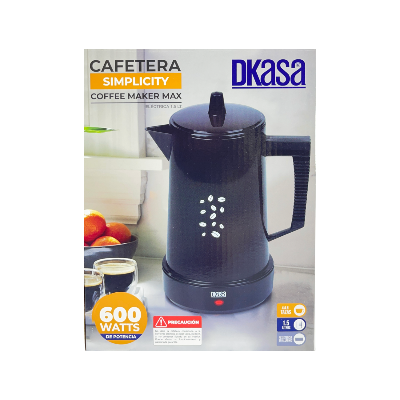 Cafetera eléctrica Simplicity de 1.5 litros de Dkasa. - Pa´la house