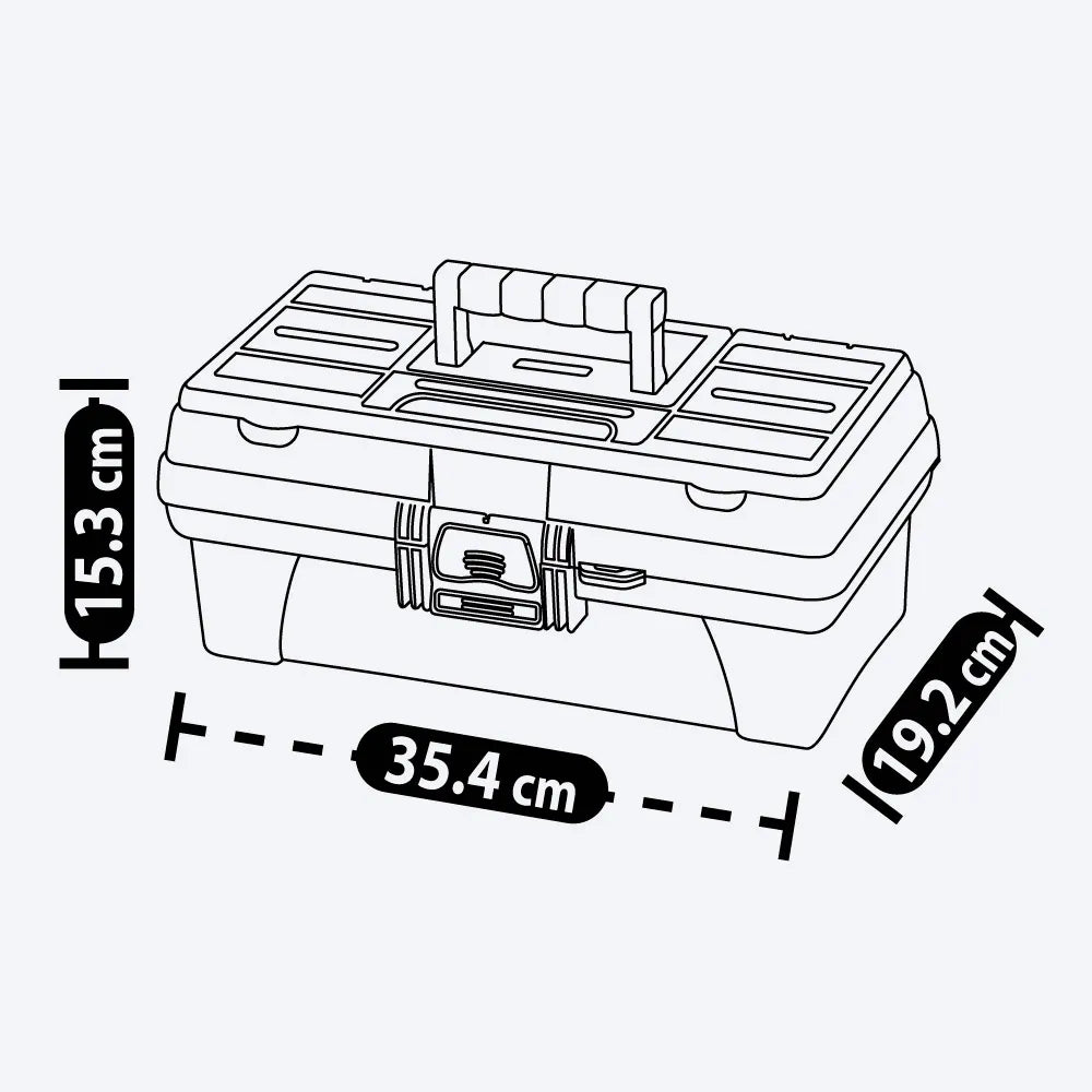 Caja Herramientas 14" con Tapa Organizadora de Rimax