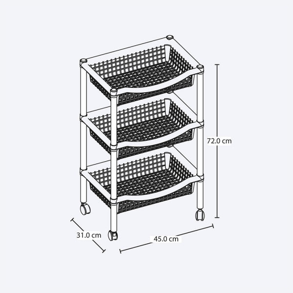 Canasta móvil rectangular de Rimax - Pa´la house