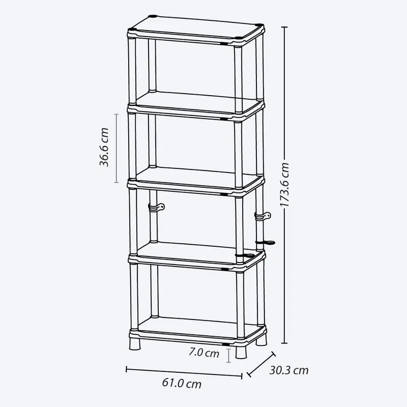Estante sólido de 12 pulgadas con 5 niveles Rimax - Pa´la house
