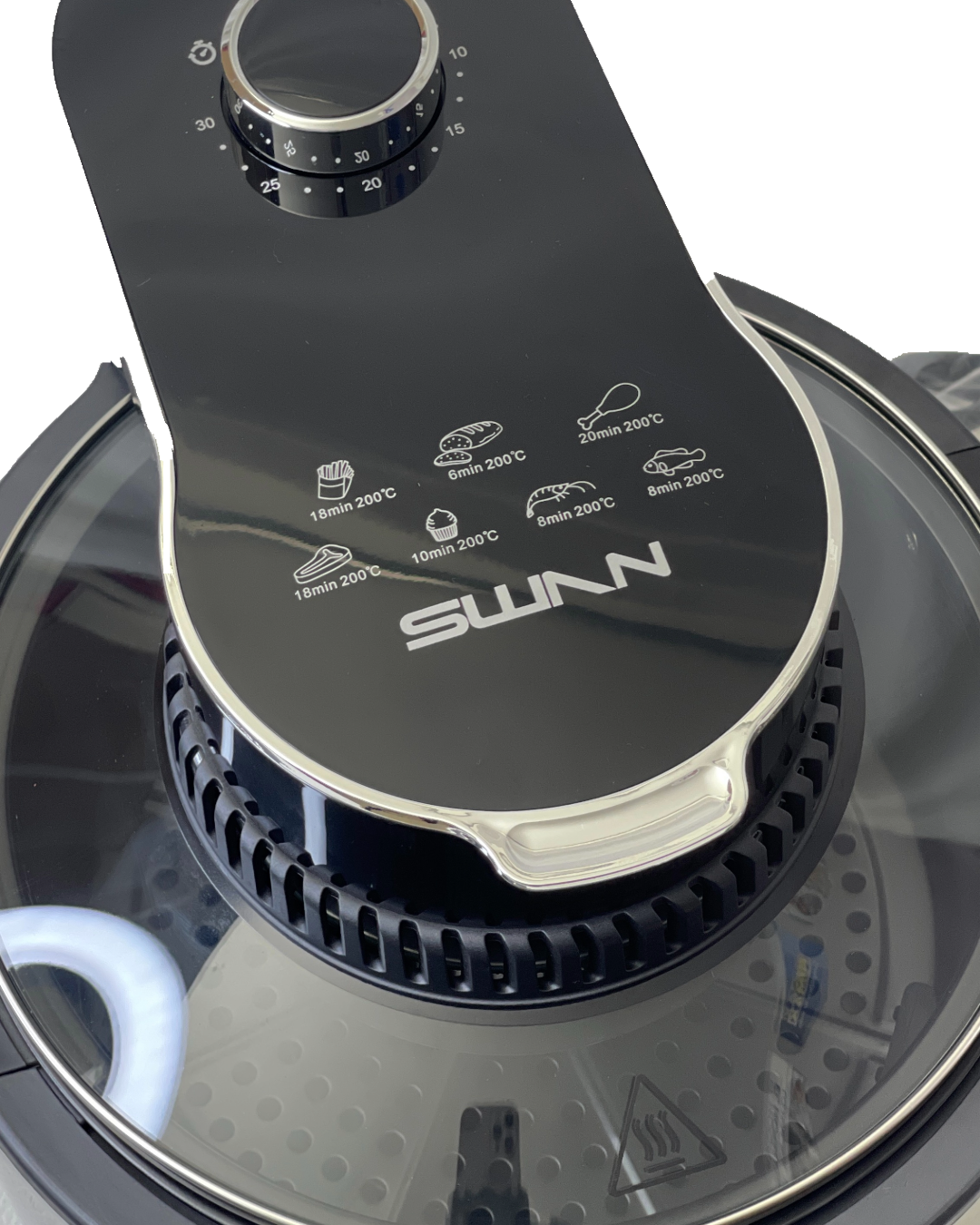 Freidora de aire Swan de 4 litros con tapa de vidrio. - Pa´la house