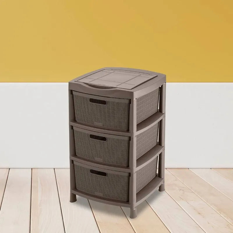 Gavetero Fique con 3 gavetas y tapa organizadora de Rimax - Pa´la house