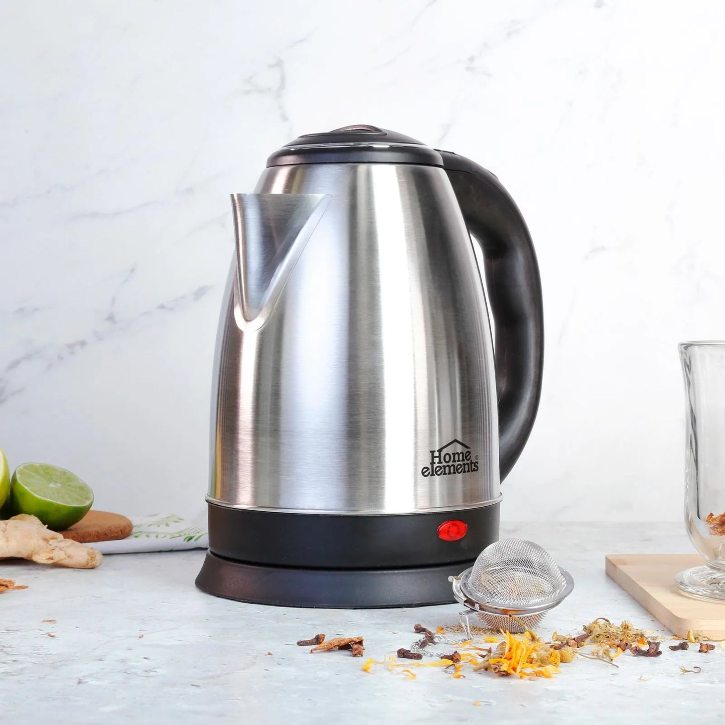 Hervidor de agua 1.9 lts acero inoxidable de Home Elements