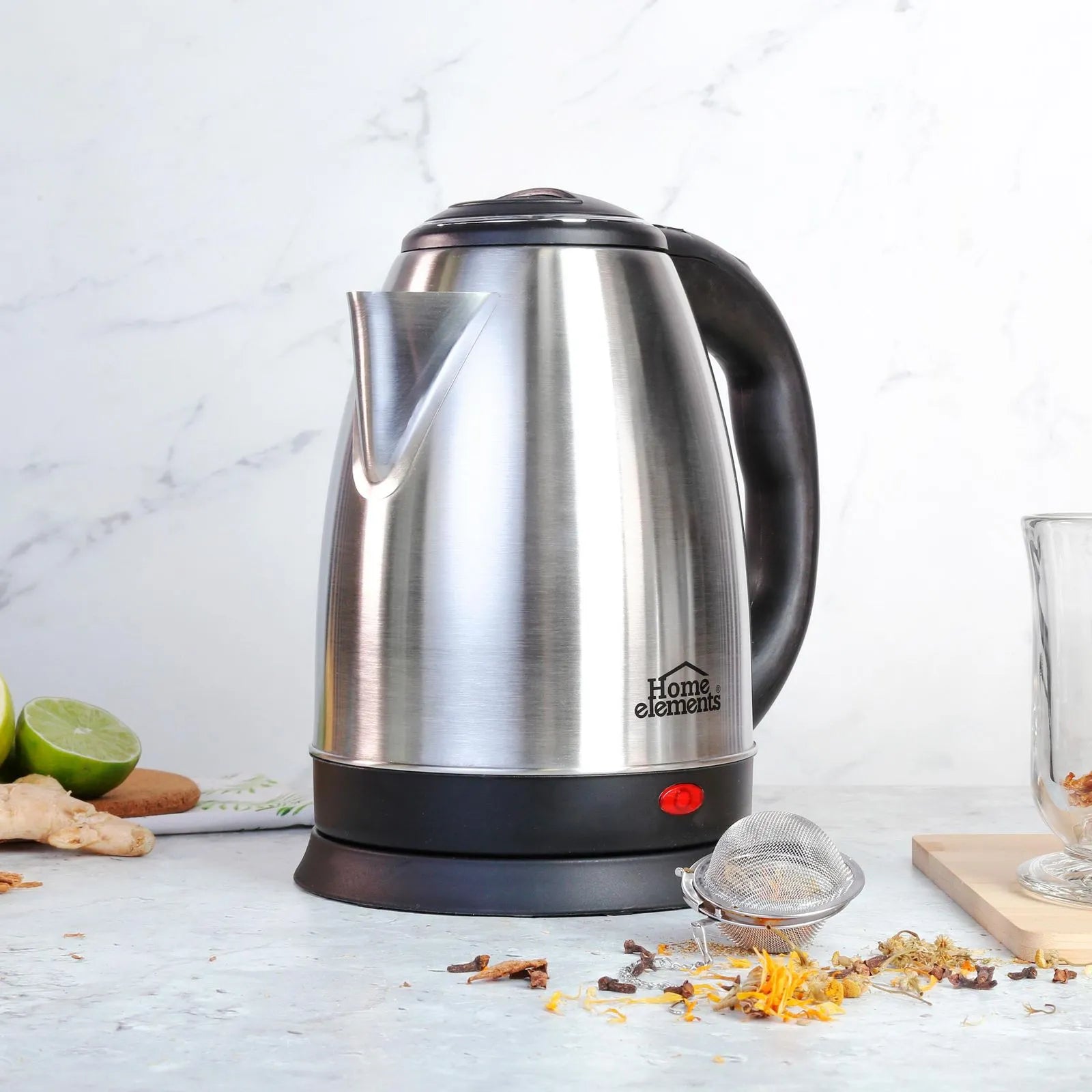 Hervidor de agua 1.9 lts acero inoxidable de Home Elements