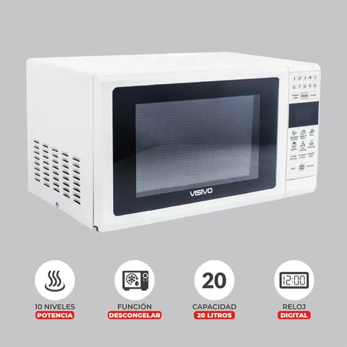 Horno Microondas blanco de Visivo. - Pa´la house
