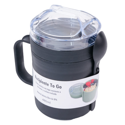 Mug con tapa y cuchara