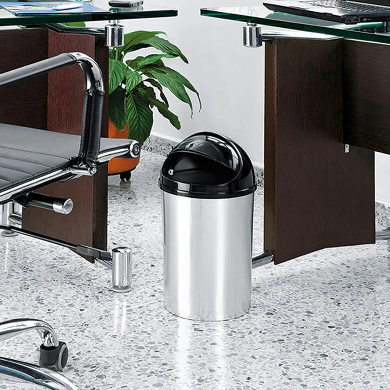 Papelera Tapa Móvil de 10 Litros metalizada de Rimax - Pa´la house