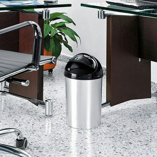 Papelera Tapa Móvil de 10 Litros metalizada de Rimax - Pa´la house