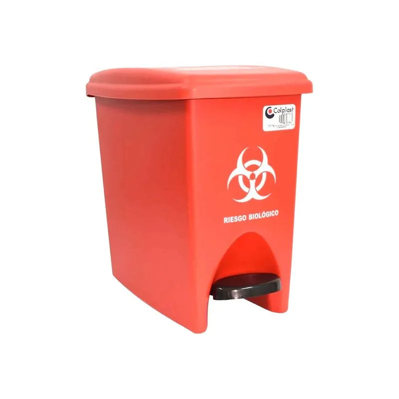 Papelera rectangular de pedal de 12 litros de Colplast. - Pa´la house