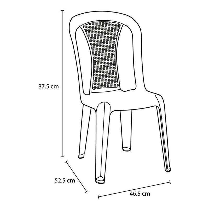 Silla Samba Rimax – Plástica, apilable y resistente para interiores y exteriores - Pa´la house
