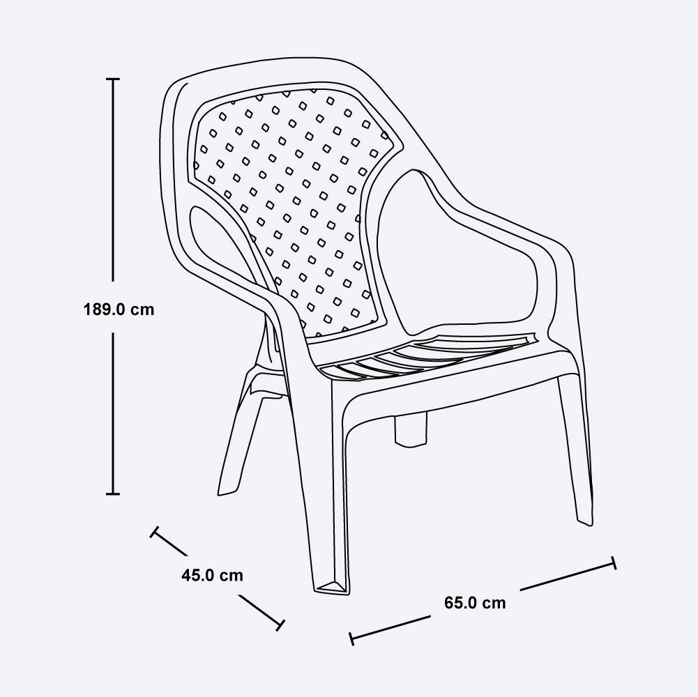 Silla Playera con brazos de Rimax.