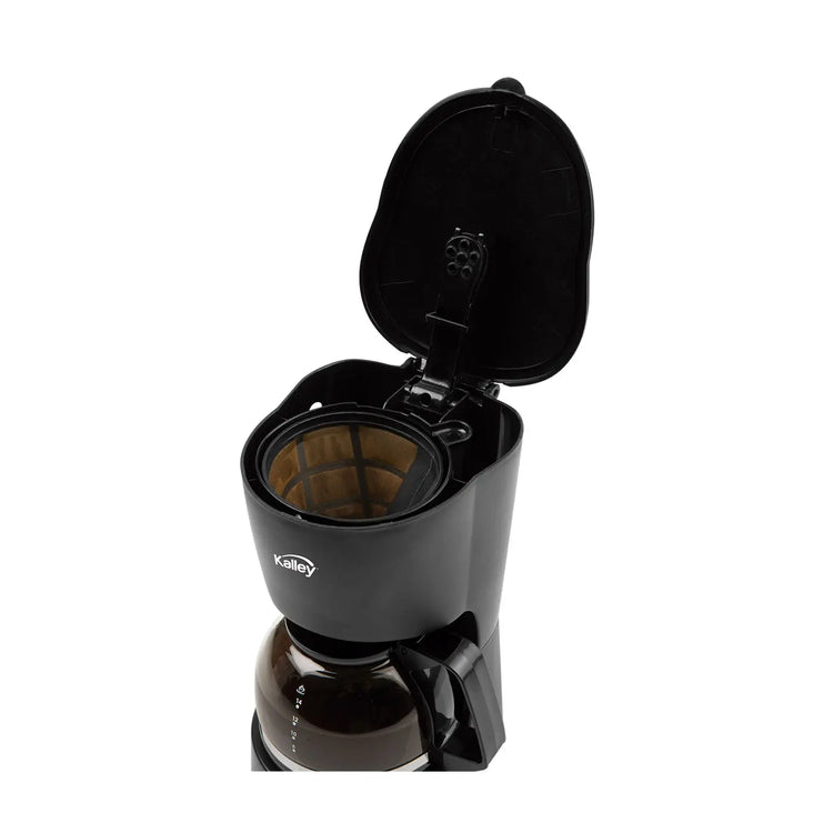 Cafetera Eléctrica Kalley negra 4 tazas modelo K-MCM4N con jarra de vidrio