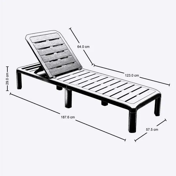 Cama asoleadora Barú Mocca de Rimax.