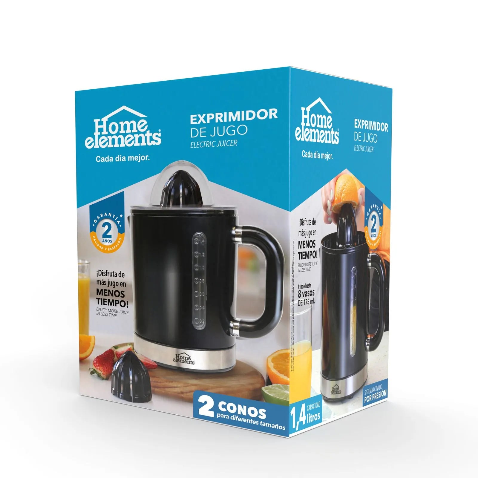 Exprimidor de jugo de 1.4 litros de Home Elements - Pa´la house