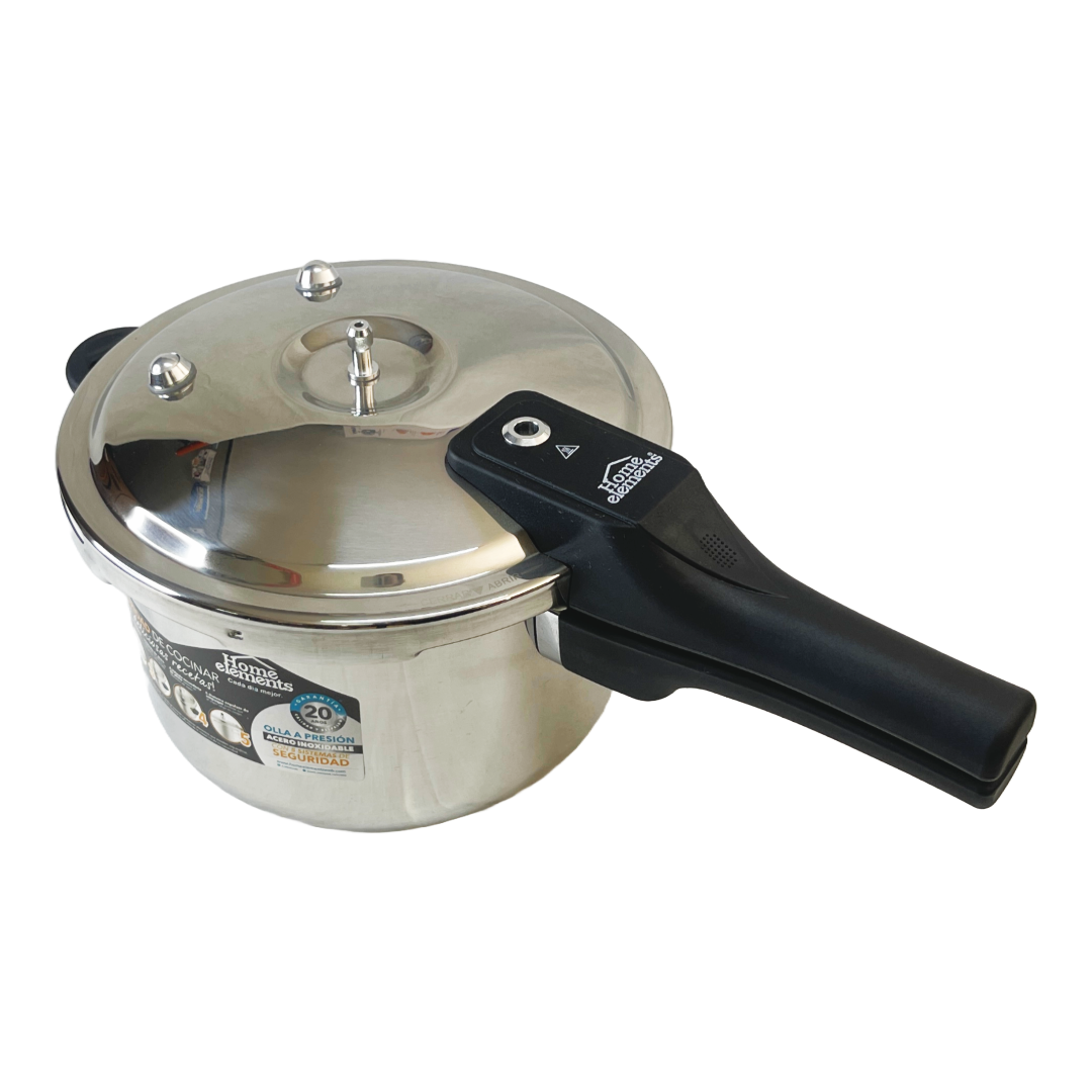 Olla a presión en acero inoxidable de 4.2 litros marca Home Elements - Aplica envío gratis a ciudades capitales.
