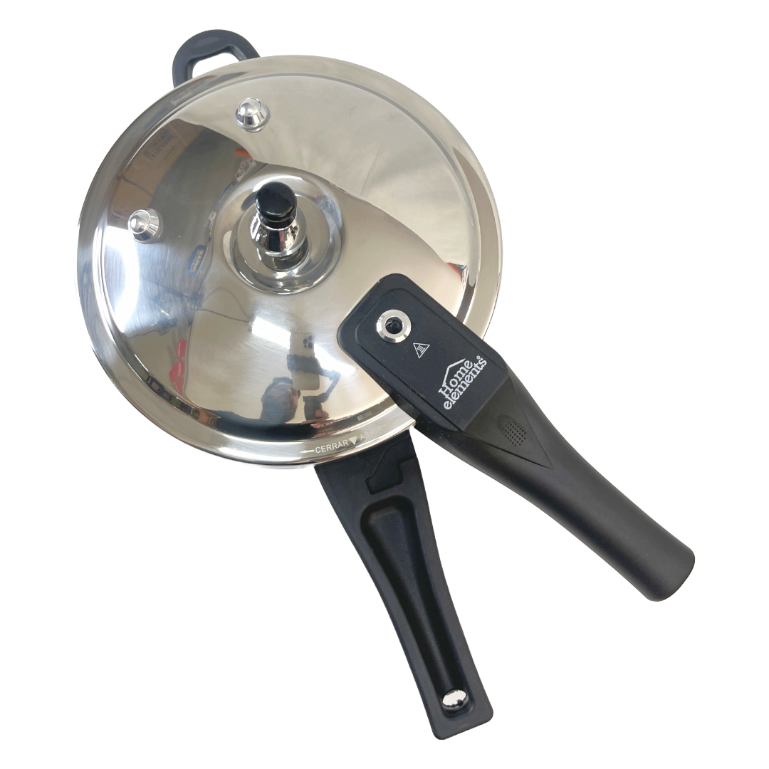 Olla a presión en acero inoxidable de 4.2 litros marca Home Elements - Aplica envío gratis a ciudades capitales.