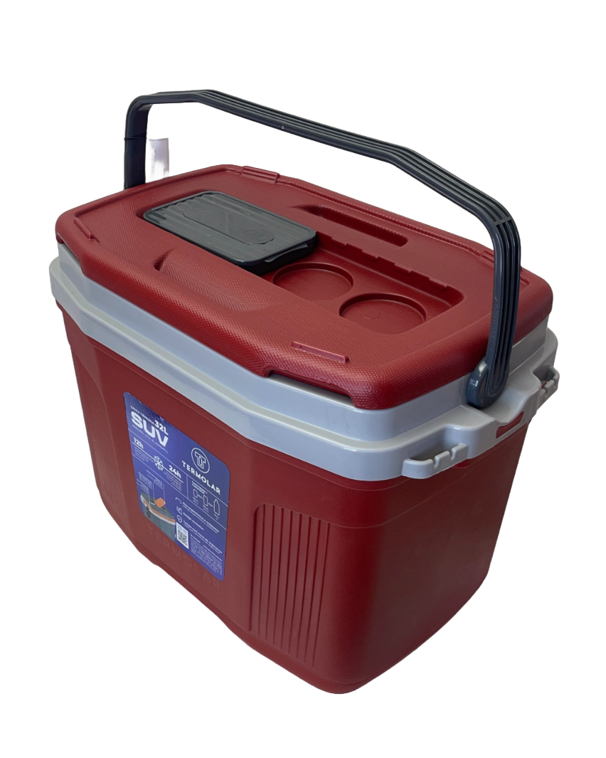Nevera de 32 litros roja de Termolar.