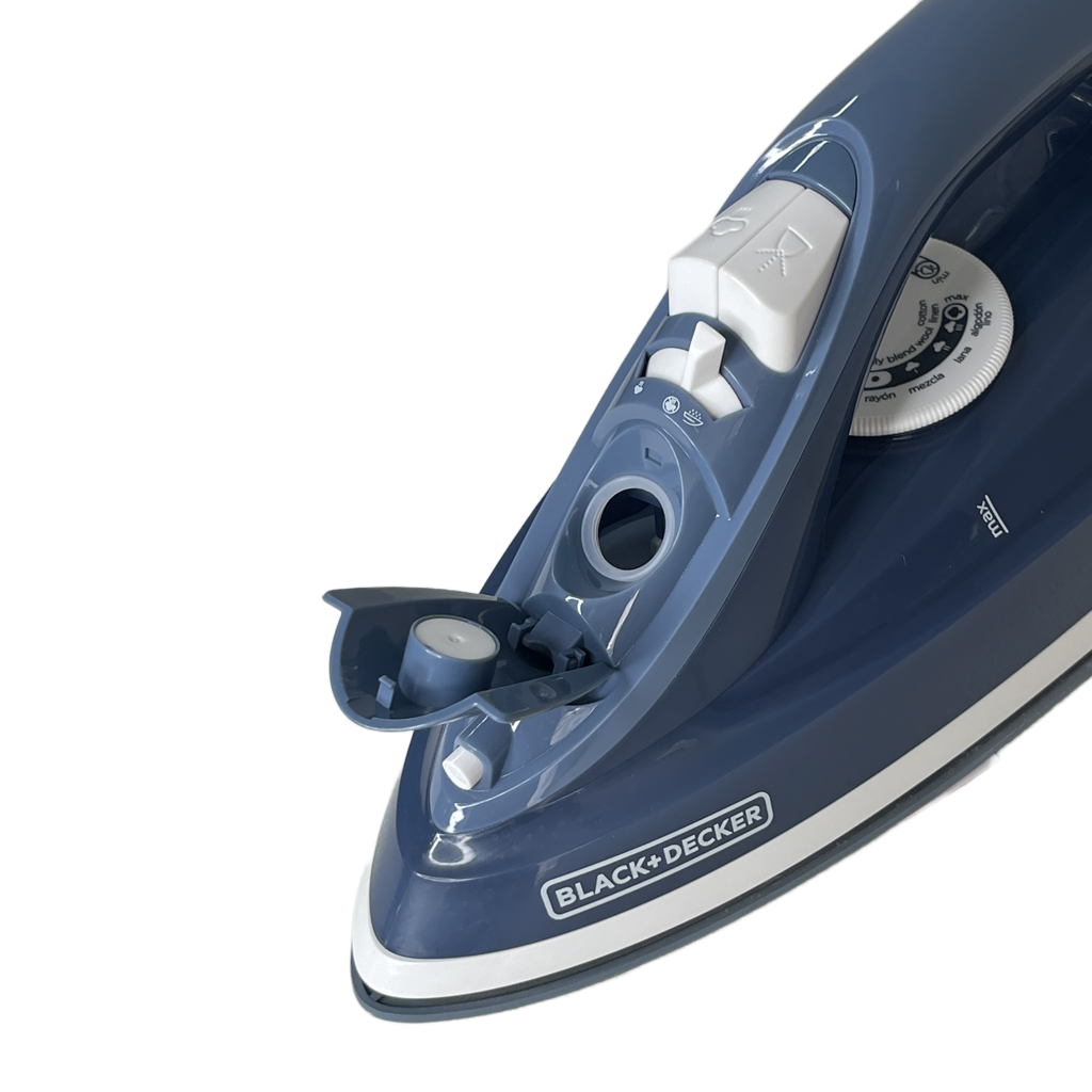 Plancha Trueglide Colors de Black & Decker con tiro de vapor.