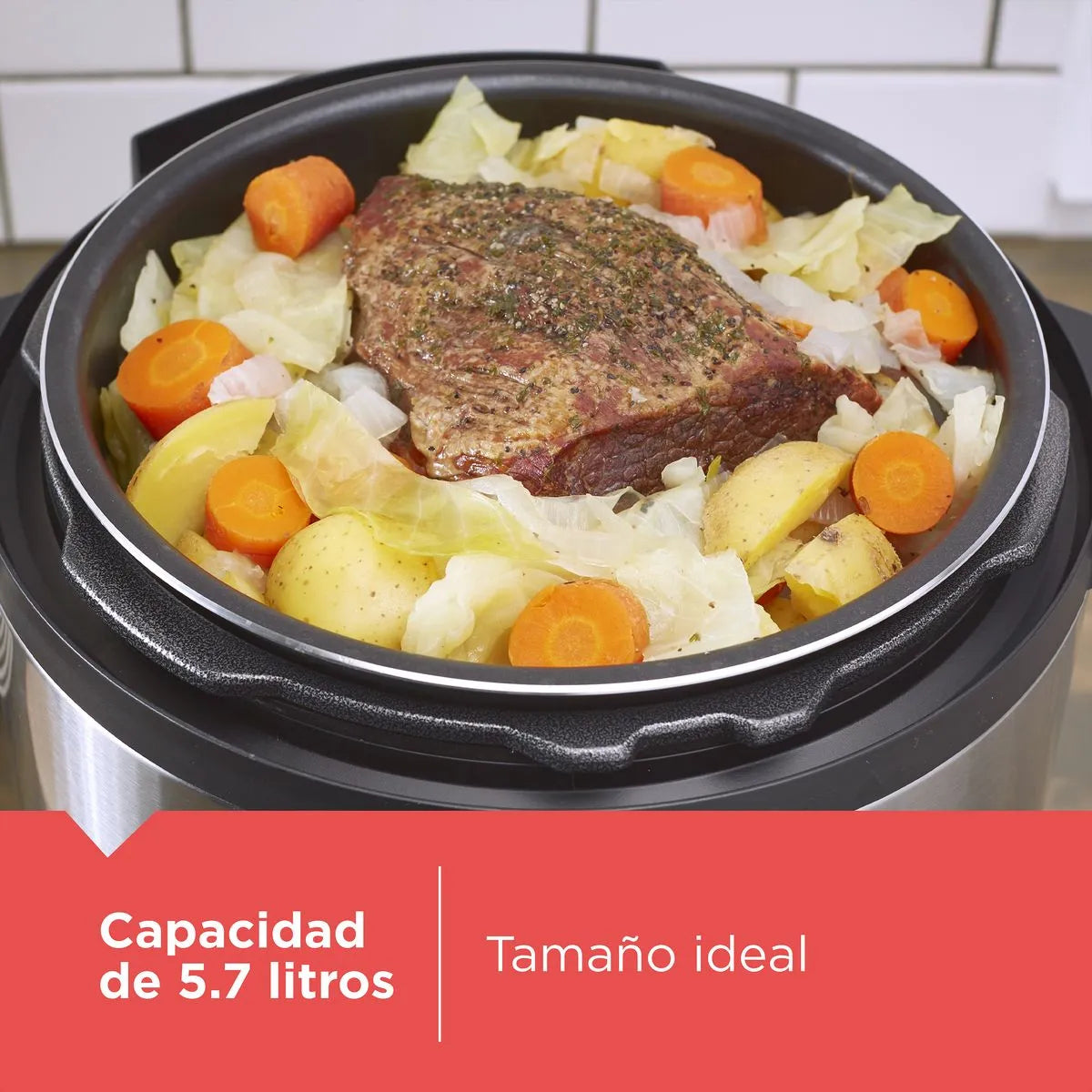 Olla de Presión Eléctrica Multifuncional Black+Decker 5.7L (PR100SD) – 7 en 1 - Pa´la house