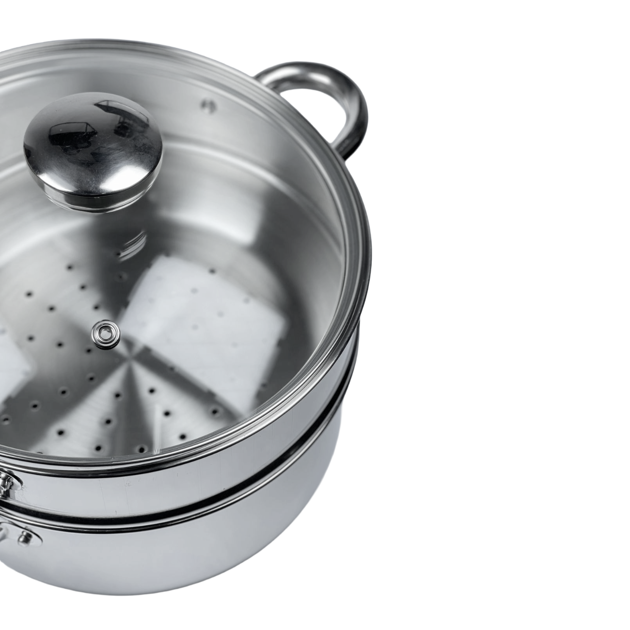 Olla Vaporera Premium Dkasa 2.9 Litros en Acero Inoxidable con Tapa de Vidrio - Pa´la house