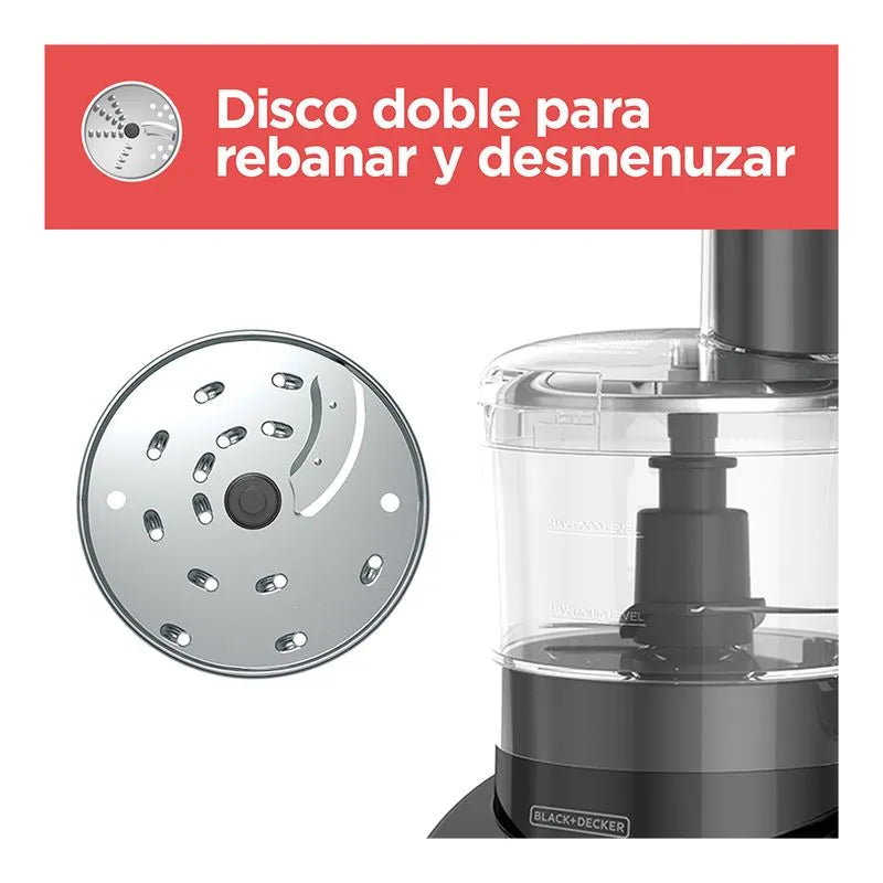 Procesador de alimentos de 8 tazas.