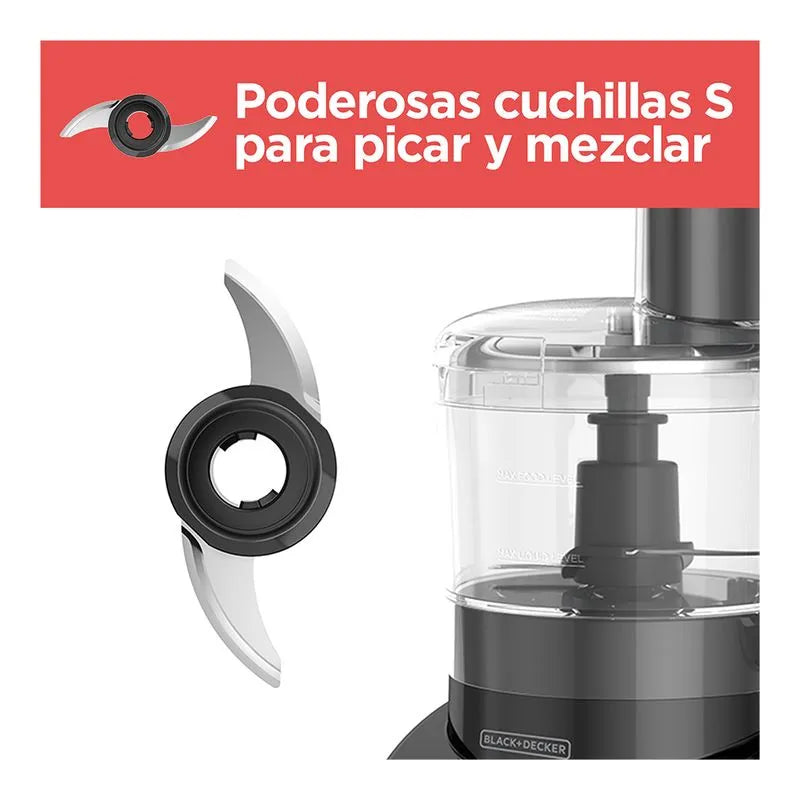 Procesador de alimentos de 8 tazas.