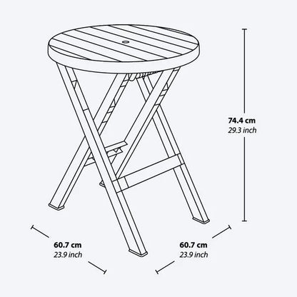 Mesa plegable redonda Barú de Rimax. - Pa´la house