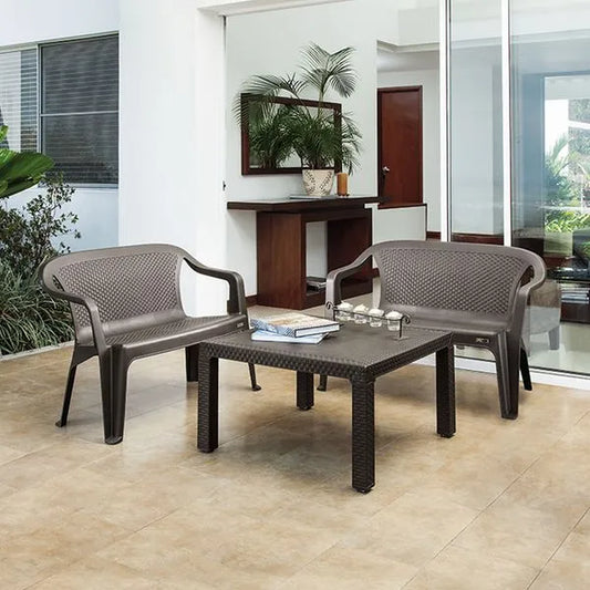 Silla Eterna doble con brazos color Wengue de Rimax