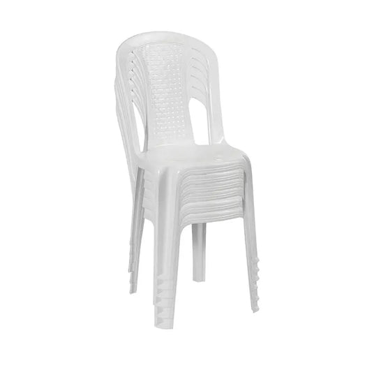 Silla Bambú blanca de Vanyplas.