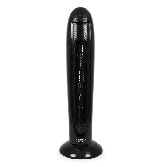 Ventilador de torre con control remoto, negro de Universal.