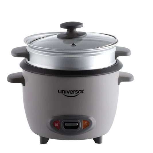 Olla arrocera Universal gris de 10 tazas con vaporera de Universal
