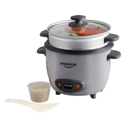 Olla arrocera Universal gris de 10 tazas con vaporera de Universal