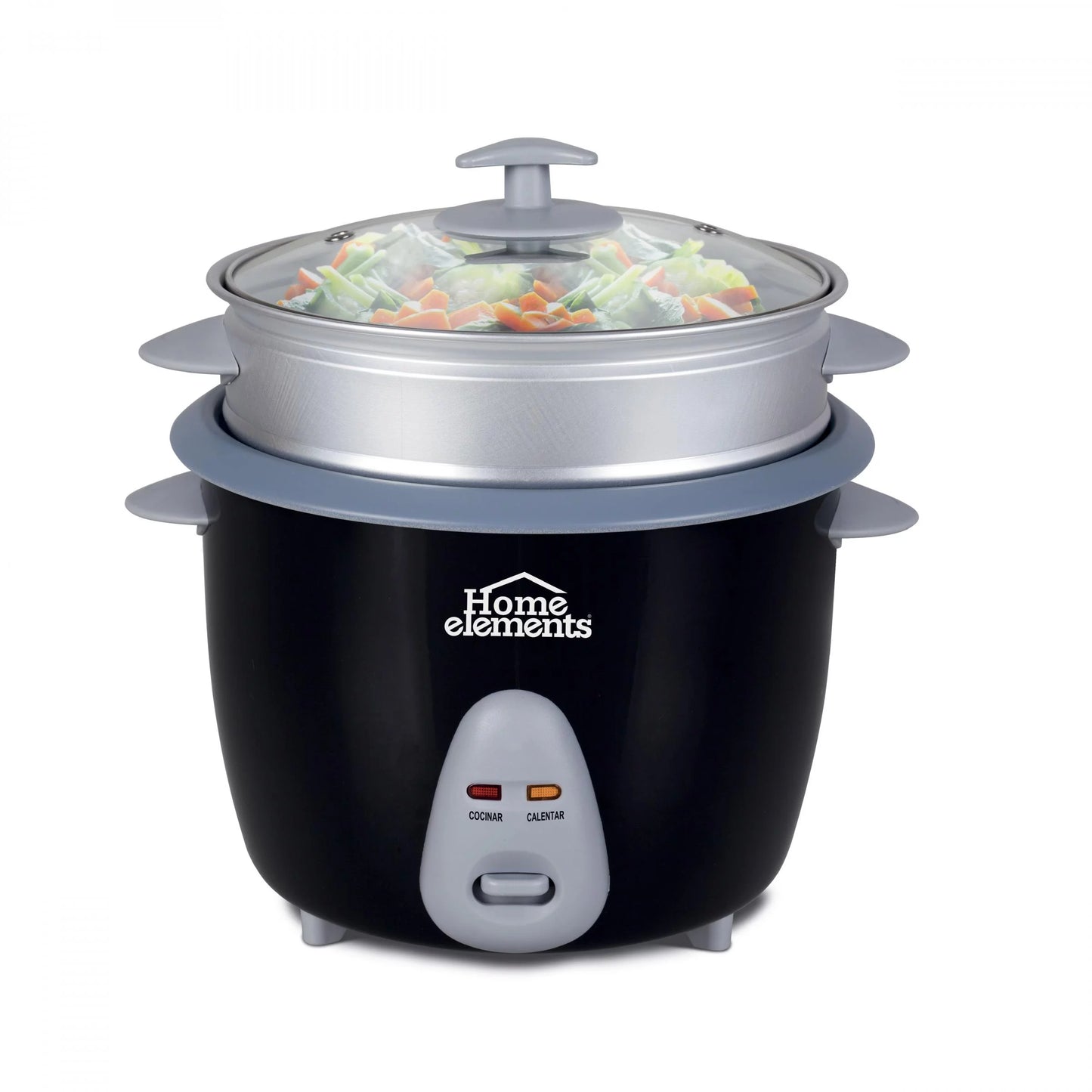 Olla arrocera de 1.8 litros con vaporera de Home Element.