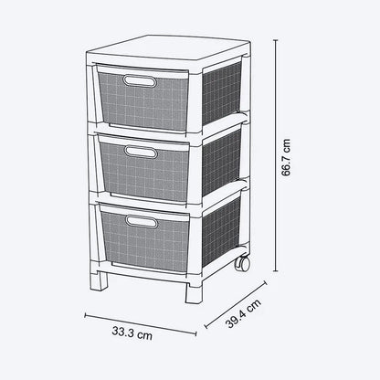 Cajonero Fique 3 gavetas infantiles de Rimax - Pa´la house