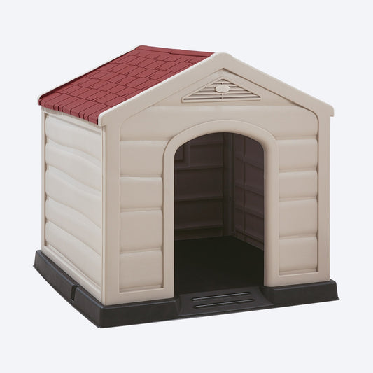 Casa para perros de razas medianas y grandes. Gris hielo/Terracota